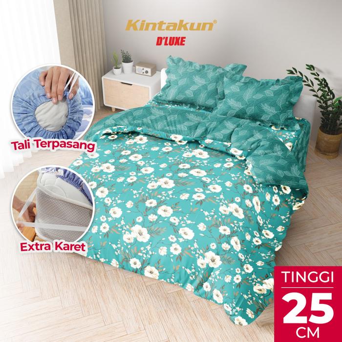 Gambar Kintakun D'LUXE Bedcover satu set Rumbai Tinggi 25cm 160 / 180 Multivarian Seprei Seprai Kamar Lucu Sarung Bantal Guling Kain Karet Murah [KAMAR RUMAHKU] - Zahara, 160 x 200 dari Kamar Rumahku Kota Bandung Tokopedia