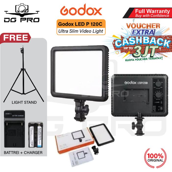 Gambar Godox LEDP 120C - LAMPU VIDEO LIGHT LEDP12C LED P120C - A. STANDARD BOX dari DG PRO KAMERA undefined Tokopedia