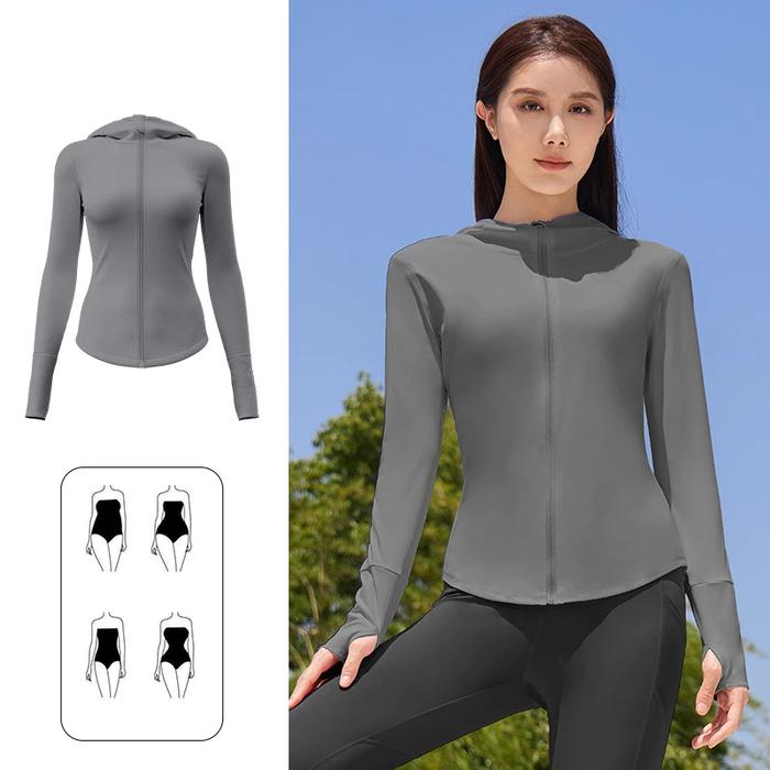 Gambar Zipper sport Running Jacket/Jaket olahraga lengan panjang - Abu-abu, M dari via grosir jaya undefined Tokopedia