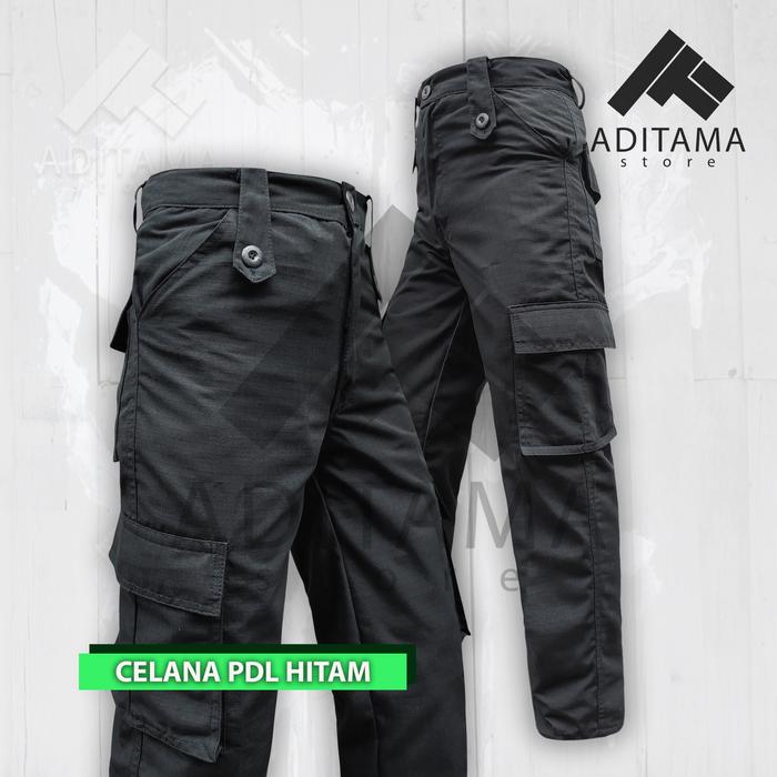 Gambar CELANA PDL HITAM POLOS - Hitam, 30 dari Aditamastore official undefined Tokopedia