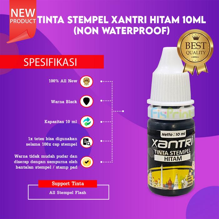 Gambar Tinta Isi Ulang Stamp Stampel Stempel Flash Warna 10ml Tahan Air Refil - Hitam dari FixPrint Indonesia undefined Tokopedia