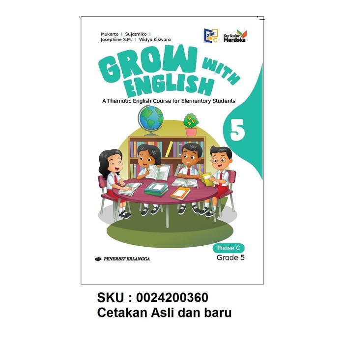 Promo Erlangga Grow With English SD MI Kelas 1 2 3 4 5 6 Mukarto ...