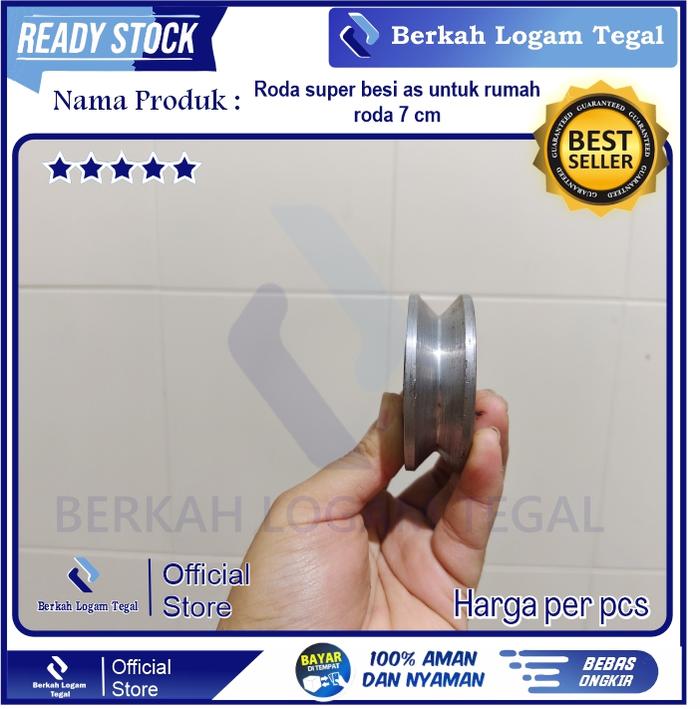 Gambar Roda pagar 7 cm super besi AS roda saja tanpa casing atau rumah roda - siku no baud dari Berkah Logam undefined Tokopedia