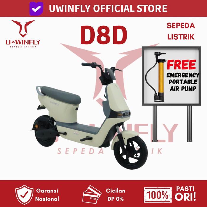 Gambar Sepeda Listrik Uwinfly D8D 450 Watt 48v 12 Ah Garansi resmi - WHITE, Non Asuransi dari U-Winfly Indonesia undefined Tokopedia