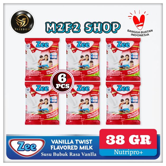 Gambar Susu Zee Vanilla Twist Flavored Milk | Vanila Sachet - 39 gr (6 Pcs) dari M2F2 Shop - Paseban undefined Tokopedia
