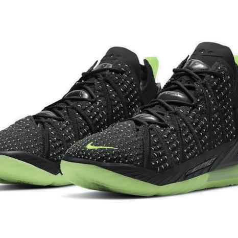 lebron shoes green and black