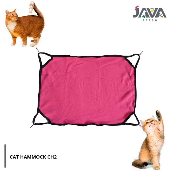 Gambar Cat Hammock Tempat Tidur Gantung Kucing Ayunan Kucing CH2 - Pink dari Java Petco undefined Tokopedia