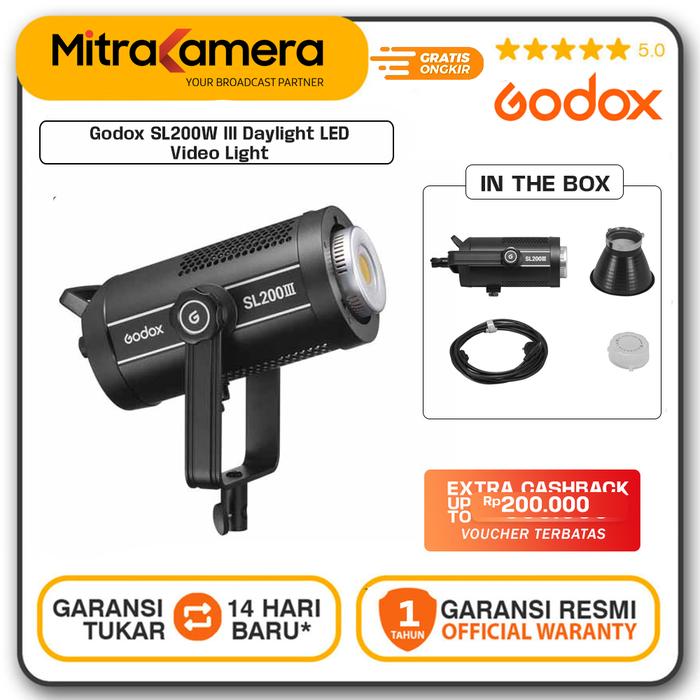 Gambar Godox SL200W III Daylight LED Video Light dari Mitrakamera undefined Tokopedia