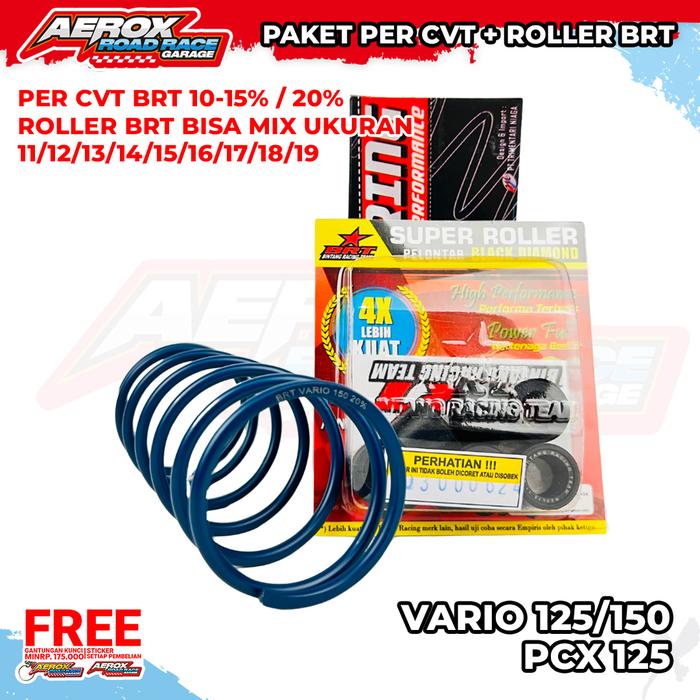 Gambar PAKET 2 IN 1 PER CVT BRT ROLLER BRT VARIO 125 VARIO 150 PCX 125 - 10-15%, 18 GRAM 6 PCS dari AEROXROADRACE GARAGE undefined Tokopedia