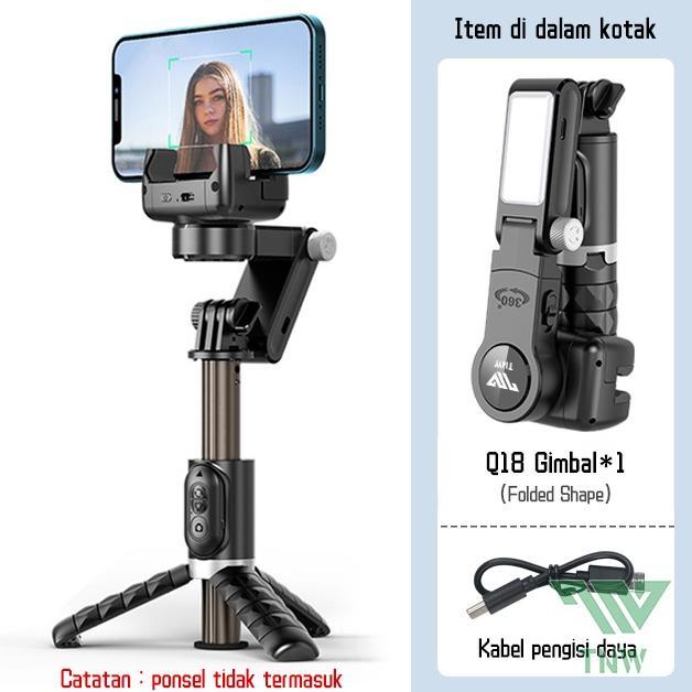 Gambar Efisien Tnw-Q18 Gimbal Stabilizer Handphone Gimbal Hp Stabilizer - Hitam dari zani pedia undefined Tokopedia