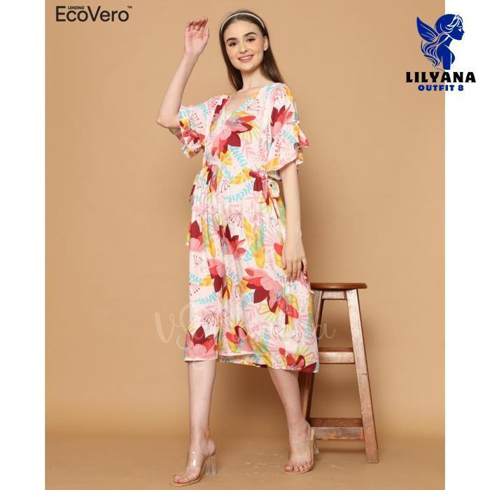 Gambar Daster Kimono Vsamantha - Dress Kimono Ecovero Shizuka Dusty Pink - Dusty Pink dari Lilyana Outfit8 undefined Tokopedia