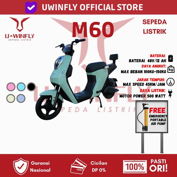 Gambar SEPEDA LISTRIK DRAGONFLY 7 DF7 DF 7 DRAGON FLY 7 UWINFLY - M60, Biru dari U-Winfly Indonesia undefined Tokopedia