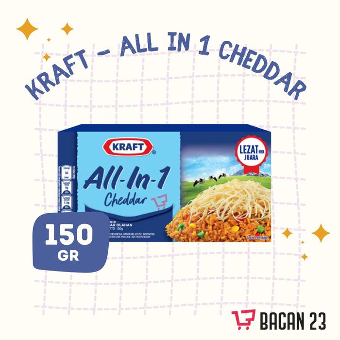 Gambar Keju Kraft Cheddar ( 165g ) ( Quick Melt - Cheddar ) / Keju Parut - All in 1 dari Toko Bacan 23 undefined Tokopedia