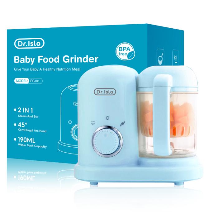 Gambar Dr.isla Electric Baby Food Maker 4 in 1 Food Processor Bay BPA Free - Biru Muda dari Dr.Isla undefined Tokopedia