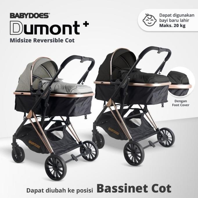Gambar (Ready) Strollers Babydoes Dumont+ / Kereta Dorong Bayi ORI - Light Grey dari Mommy Andalan undefined Tokopedia