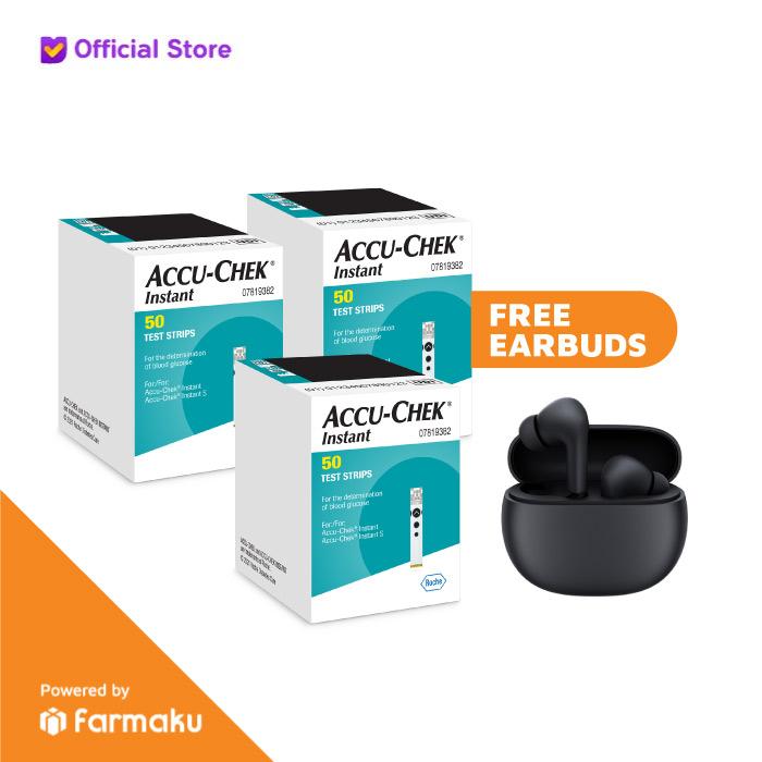 Gambar Value Pack Accu-Chek Instant 3 x 50 Test Strip Free Earbuds dari Accu-Chek by Farmaku undefined Tokopedia