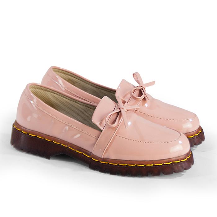 Gambar CBR SIX Sepatu docmart wanita / dokmar wanita lorena series glossy synthetic - Peach Pita, 39 dari Java Seven Store undefined Tokopedia