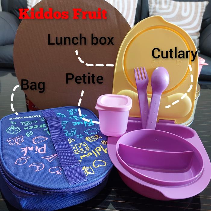 Gambar Tupperware !!! Kiddos tempat bekal anak - ungu fruity dari MLIIJO.ID undefined Tokopedia