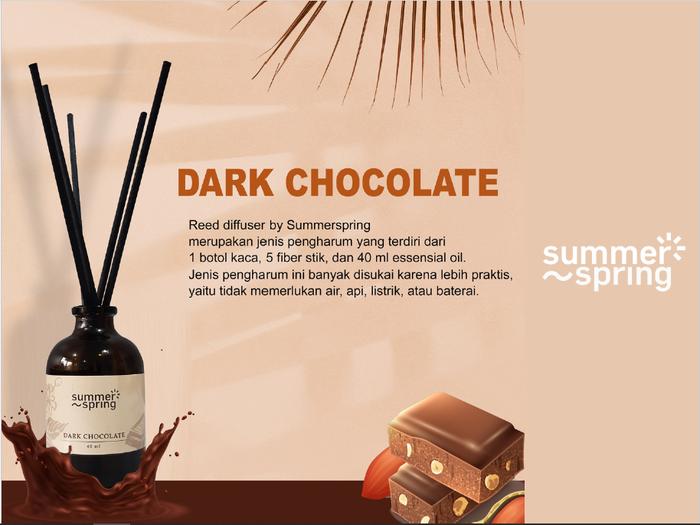 Gambar Reed Diffuser Pengharum Ruangan Summerspring Varian Baru Wood Scent Tahan Lama Aromaterapi - Dark Chocolate dari TBFParfum undefined Tokopedia