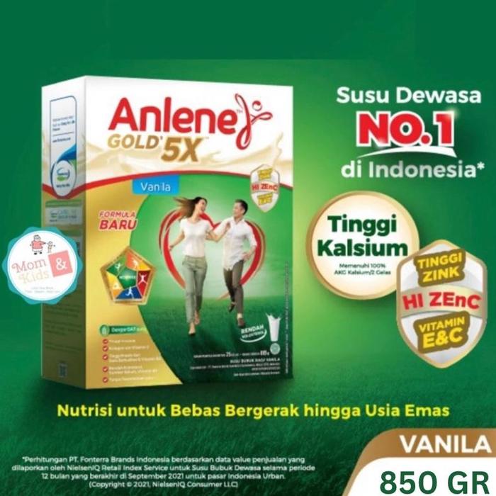Gambar Terbaru ANLENE GOLD 5X VANILA ORIGINAL COKLAT 850GR | ANLENE GOLD 5 X - VANILA 885GR dari tomsond undefined Tokopedia