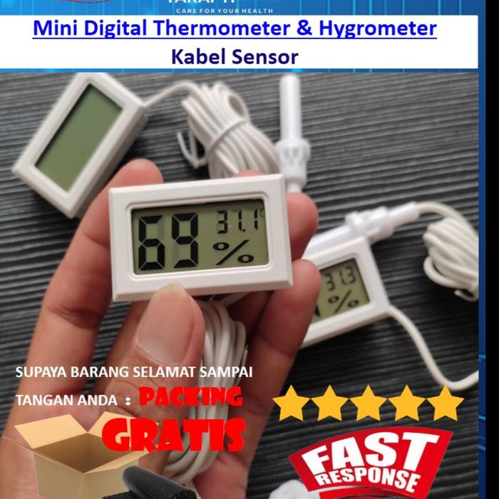 Gambar Pengukur Suhu dan Kelembaban Ruangan Mini Digital Termometer Meter Room Temperature Indoor Outdoor LCD - Dengan Probe dari tarapti collection undefined Tokopedia