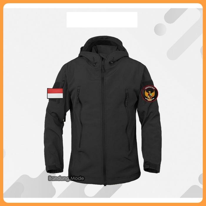 Gambar Jaket Army Waterproof Windproof PREMIUM - Jaket TAD Tactical Outdoor - Hitam, M dari Denn Pram undefined Tokopedia