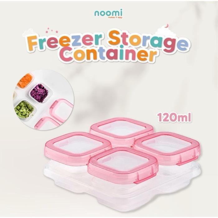 Gambar Noomi Freezer Storage Container / Wadah Penyimpanan MPASI 120ML / 60ML - 120ml - 4pc  dari joelandjanice undefined Tokopedia