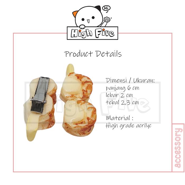 Gambar HIGH FIVE Aksesoris Jepit Rambut Anak Lucu Bentuk Makanan Varian Sate Cute Hair Pin Satay Series Accessory - Meat dari High Five Indonesia undefined 4 Tokopedia