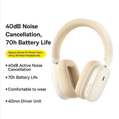 Gambar Baseus Bowie H1 Headphone ANC Headset Bluetooth Wireless White - Putih dari Bima Accessories Bali undefined Tokopedia