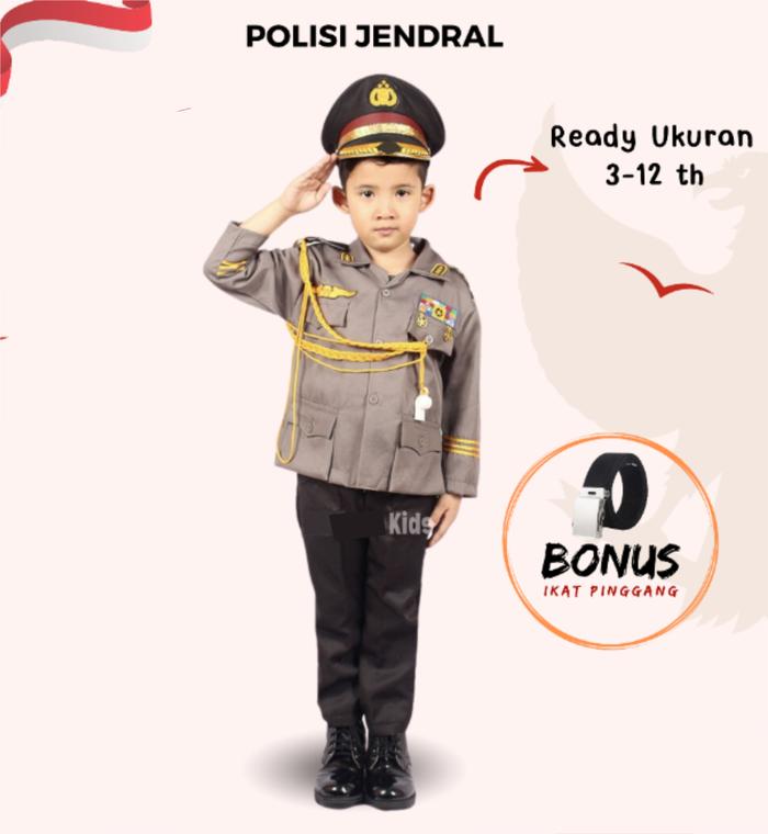 Gambar Seragam Karnaval Profesi Terbaru 2024 - Polisi Jendral dari Baby S H O P undefined Tokopedia
