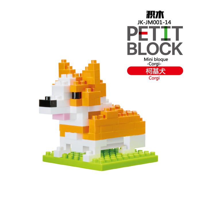 Gambar Mainan Jike Petit Block Mini Building Nano Block 3D Puzzle Animal Hewan Series - Corgi  dari New Hobby_NEW undefined Tokopedia
