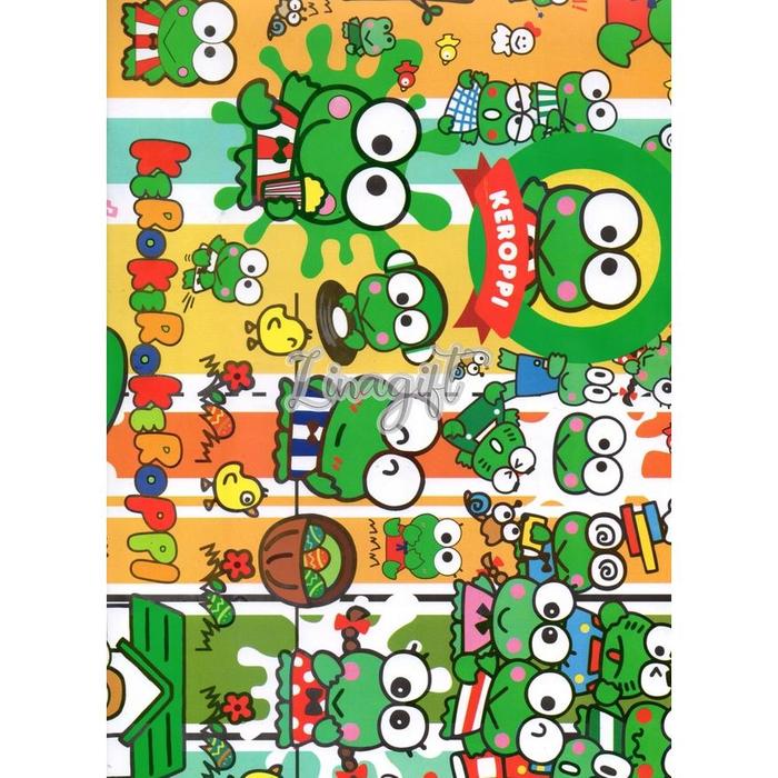 Gambar ( 5 Lembar ) SR SANRIO - KERTAS KADO GLOSY - GIFT WRAP PAPER KERO KERO - Keropi Green dari PartyZone10 undefined Tokopedia