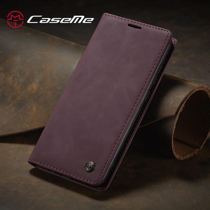 Gambar INFINIX HOT 40 PRO Flip Case Caseme Cover Leather Wallet Sarung Magnetik - Wine Red dari Batarastore19 undefined Tokopedia