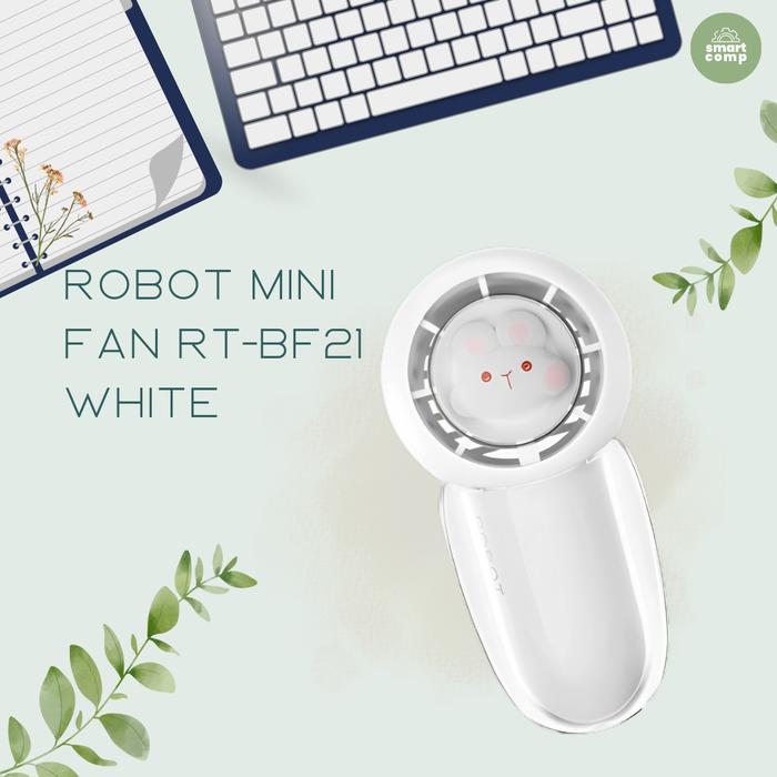 Gambar ROBOT RT-BF21 Portable Fan & Powerbank 1200mAh Mini Fan Kipas Angin - White dari Smart IT-Shop undefined Tokopedia