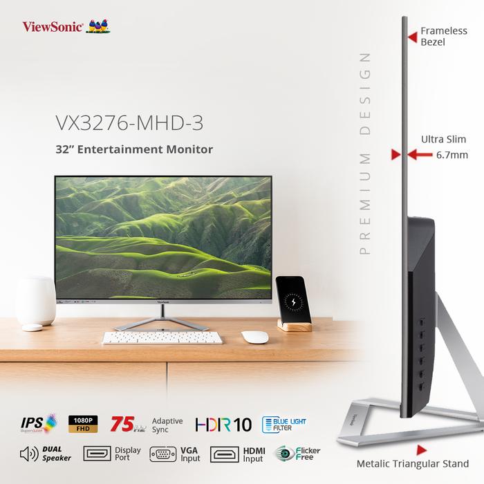 Gambar Viewsonic VX3276-MHD3 32 inch IPS FHD 1080P | Viewsonic VX3276-2K-MHD2 32 inch IPS 2K QHD 1440P Viewsonic VX3219-2K-PRO2 32 inch IPS 2K QHD 1440P - VX3276 32 1080P dari BIGBANG COMPUTER undefined Tokopedia