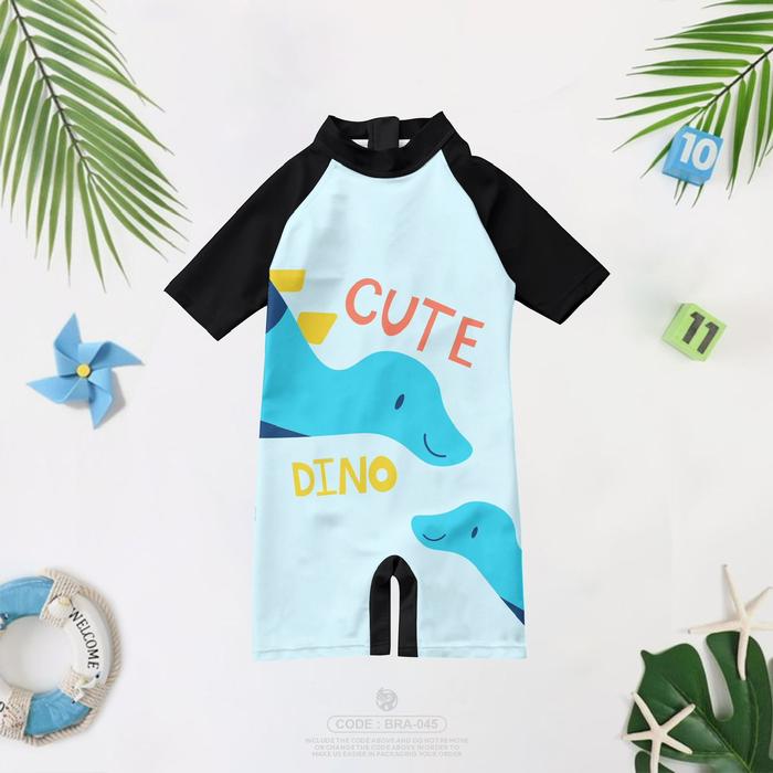 Gambar Baju Renang Anak Unisex - Swimsuit Anak 1-10thn - Motif Baru spandeks size l - CUTE DINO, XL [8-10 THN] dari Aurel Babyshop undefined Tokopedia