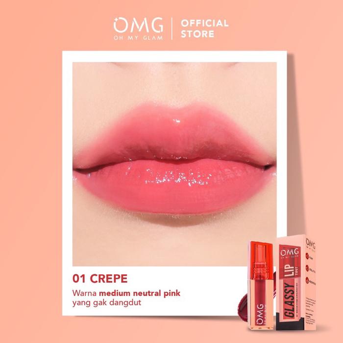Gambar OMG Oh My Glam Glassy Lip Tint 2gr - 01.Crepe dari MbakCiknSista Shop undefined Tokopedia