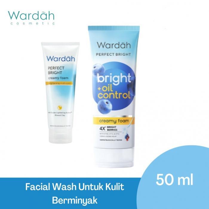 Gambar Wardah Perfect Bright Series Creamy Foam 100 Ml | Moisturizer | Peel Of Mask | Tone Up Cream | Tone Up MIcellar Water - Foam Oil 50ml dari grandtoserba makassar undefined 2 Tokopedia