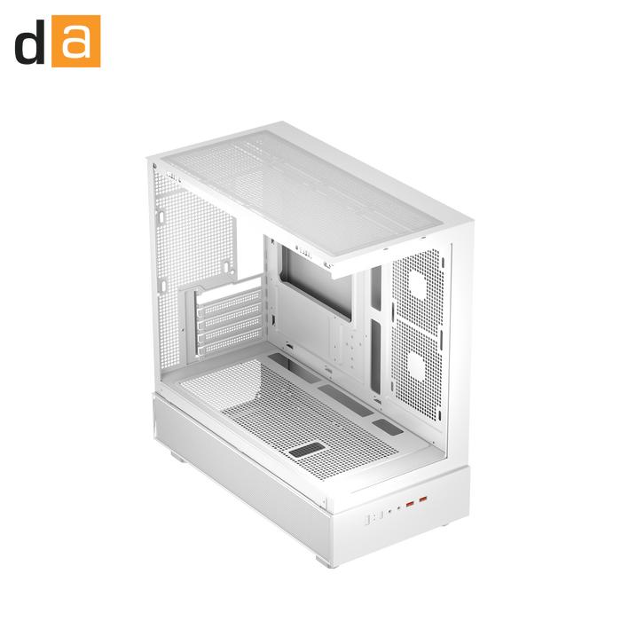 Gambar Casing PC Digital Alliance N30X M-ATX ITX Middle Tower Case Komputer Gaming Kaca Tempered Glass Metal Black/White - White dari Digital Alliance Official undefined Tokopedia