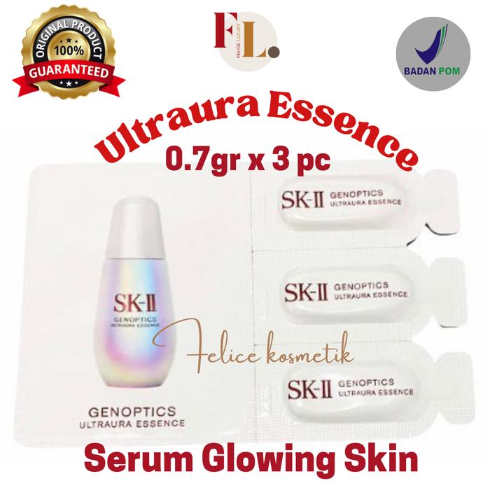 Gambar SK-II SK II SK2 SKII GENOPTICS ULTRA AURA ULTRAURA ESSENCE Mencerahkan Wajah Perawatan - 1pc= 0,7ml dari SKIIFELICE KOSMETIK undefined 5 Tokopedia