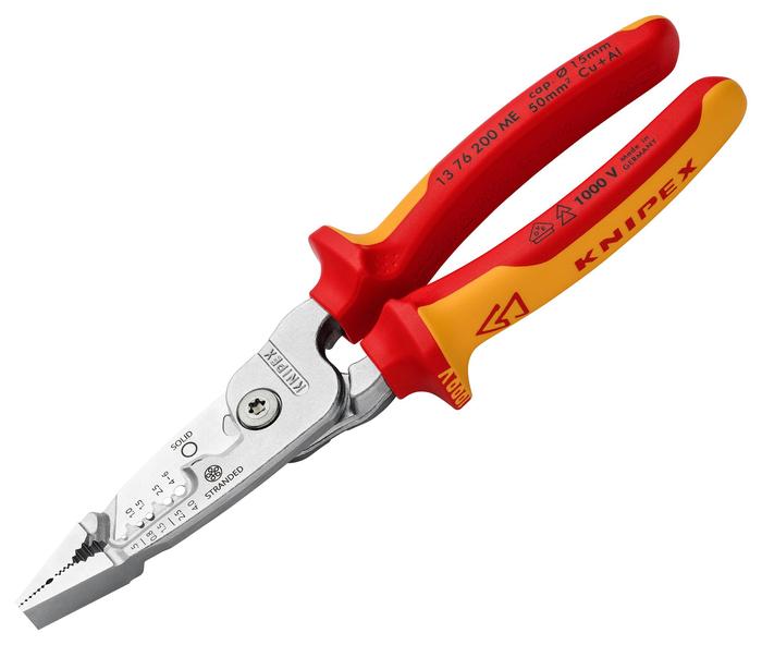 Jual KNIPEX 13 76 200 ME Multifunction Electrical Pliers Chrome Plated 