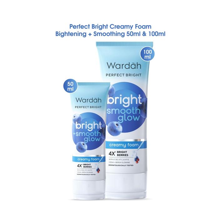 Gambar Wardah Perfect Bright Series Creamy Foam 100 Ml | Moisturizer | Peel Of Mask | Tone Up Cream | Tone Up MIcellar Water - Foam Oil 50ml dari grandtoserba makassar undefined 5 Tokopedia