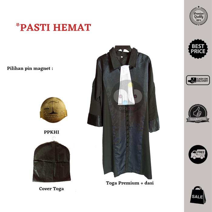Gambar PASTI HEMAT!! TOGA ADVOKAT/PENGACARA PREMIUM GABARDIN 100% ORIGINAL - LENGKAP PPKHI, S dari asia baru undefined Tokopedia