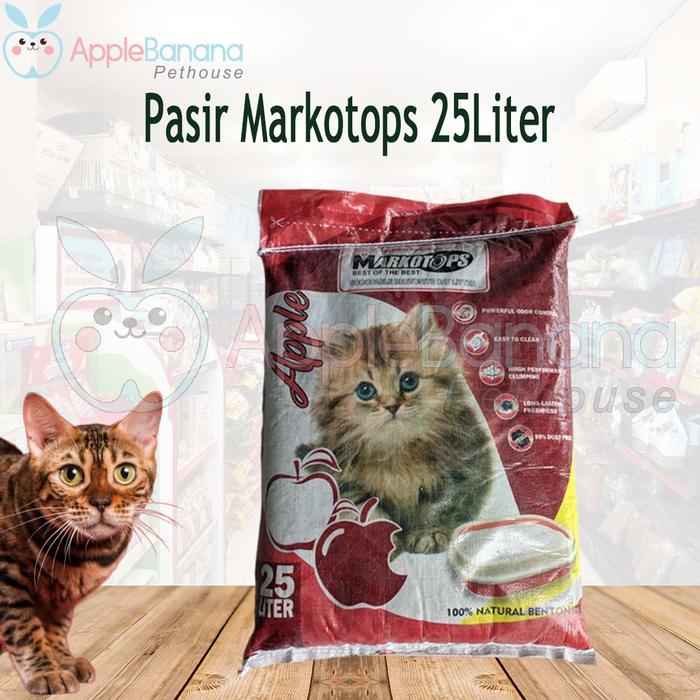Gambar Pasir Markotop 25Liter Pasir Kucing Gumpal Wangi Markotops 25 L/20 kg - APPLE dari Apple Banana Pethouse undefined Tokopedia