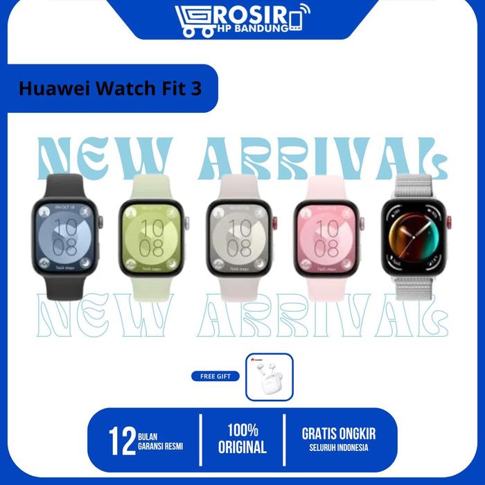 Gambar HUAWEI Watch Fit 3 Smartwatch iOS & Android - Garansi Resmi - Green dari Official Grosir Hp undefined Tokopedia