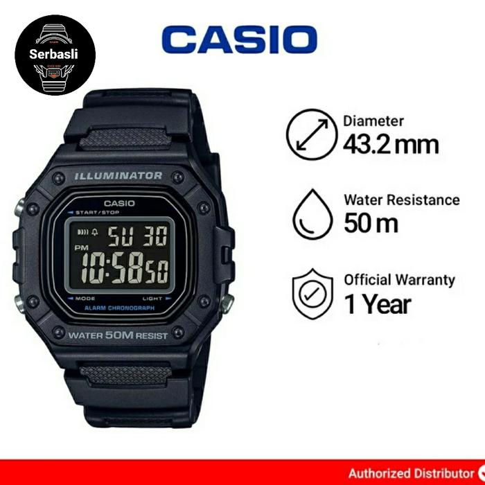 Gambar jam tangan casio Original W-218H-1 - 1A dari Serbasli undefined 5 Tokopedia