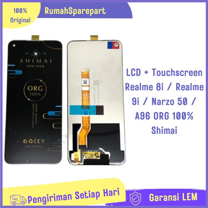 Gambar LCD + Touchscreen Realme 8i / Realme 9i / Narzo 50 / A96 Ori Fullset - ORG GARANSI LEM dari RumahSparepart- undefined Tokopedia
