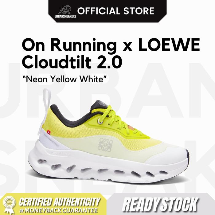 Promo On Running LOEWE Cloudtilt 2.0 Neon Yellow White | ON