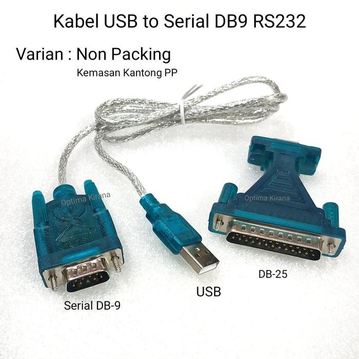 Gambar USB TO SERIAL DB-9 RS232 COM DB9 RS-232 COMBO with DB25 support win 10 - Non Kemasan dari Toko Optima Kirana undefined Tokopedia
