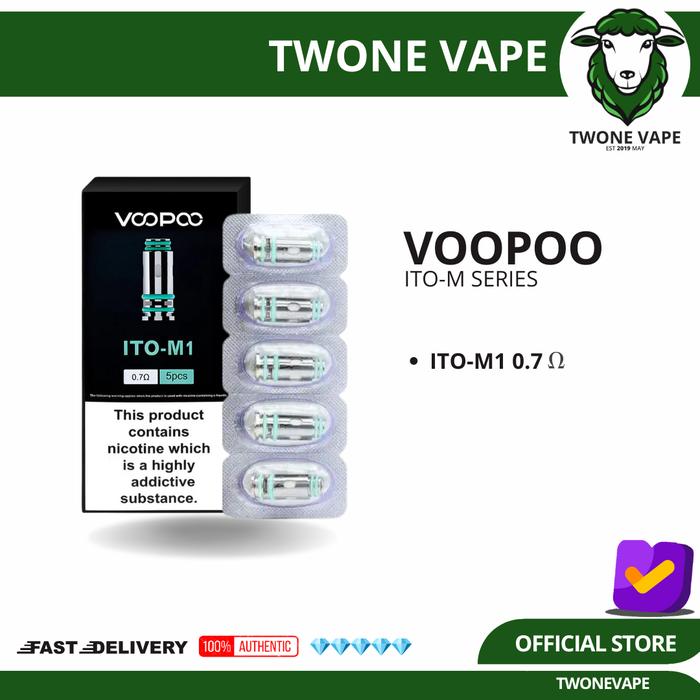 Gambar Coil Voopoo ITO Replacement 100% Authentic - M1 0.7 OHM dari Twoneofficial undefined Tokopedia